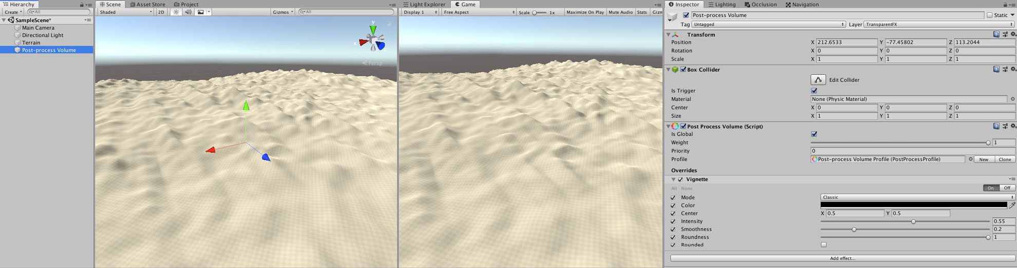 Setting up Post Processing V2 in SineSpace