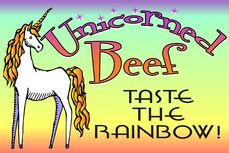 unicorned beef poster