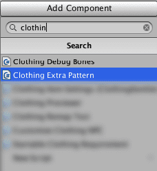 Clothing Extra Pattern Component