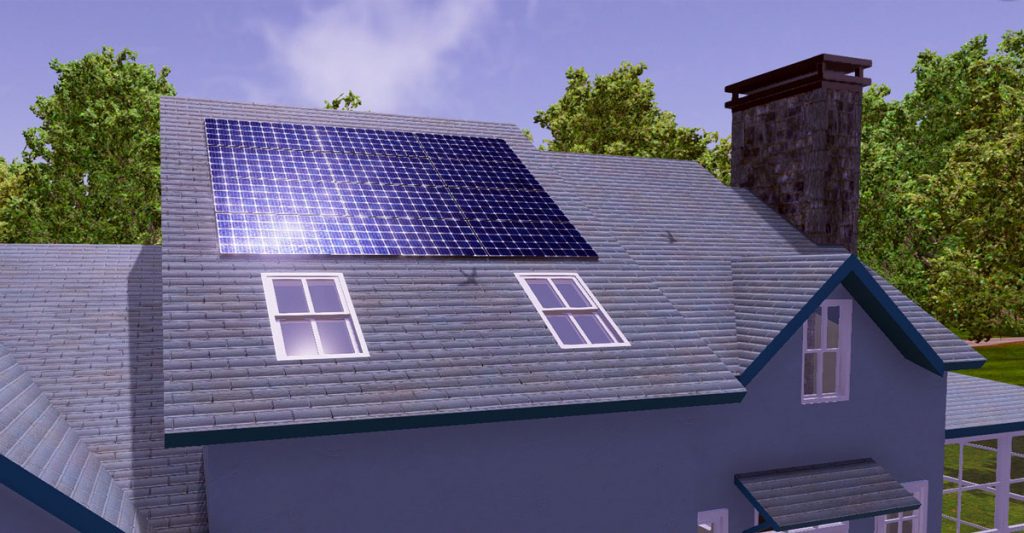 Rooftop solar installation in SineSpace