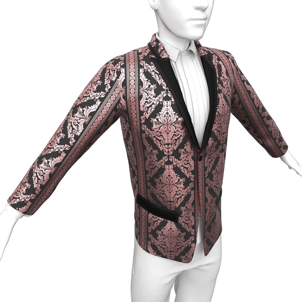 Pearson Brocade Jacket in Rose Gold