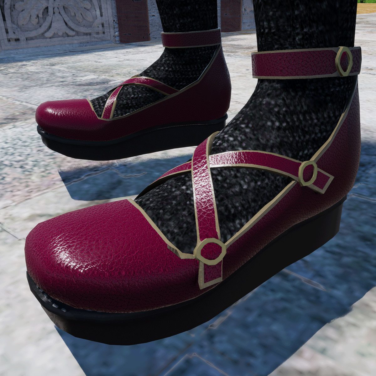 Rascal Platform Shoes in Raspberry