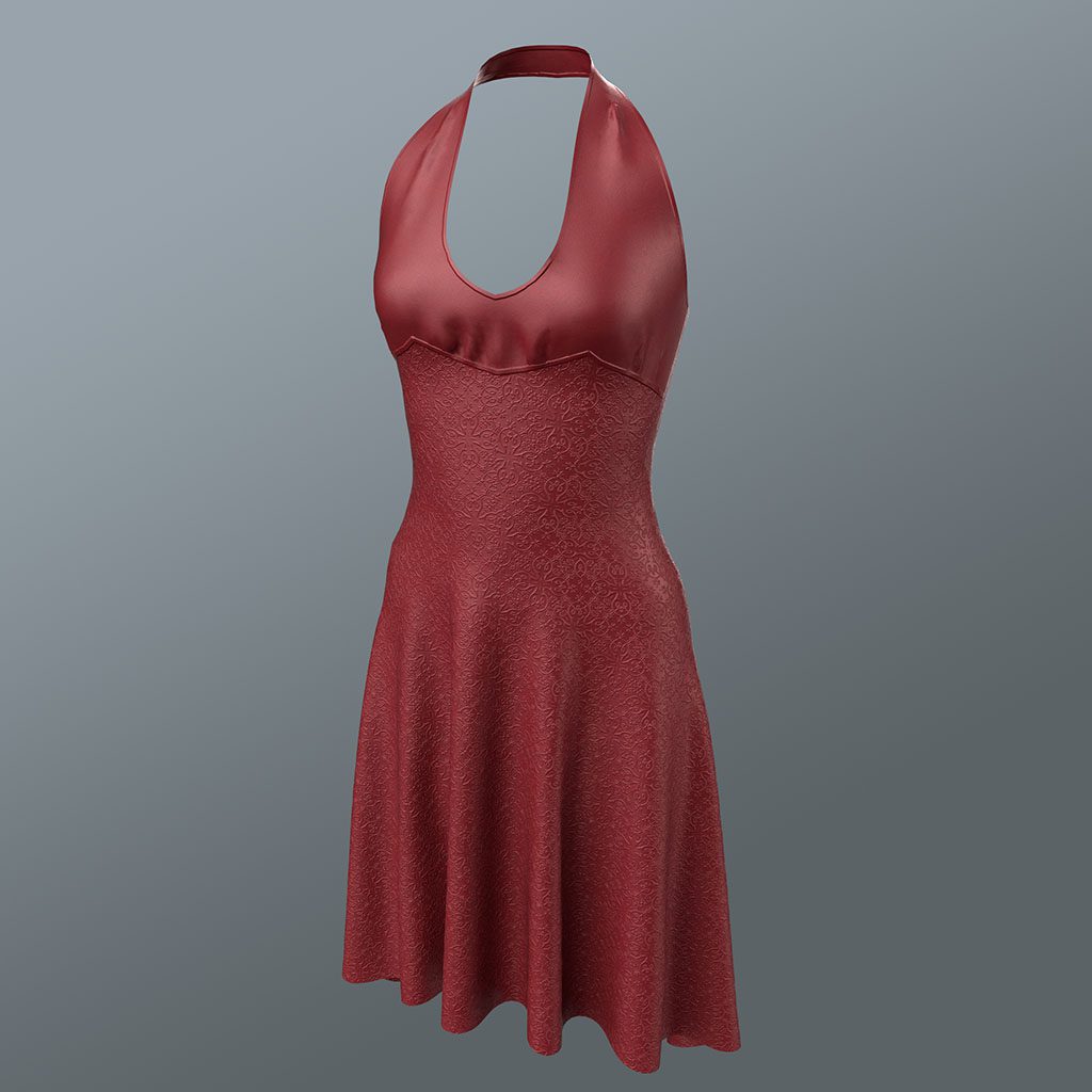Gwen Halter Dress in Red